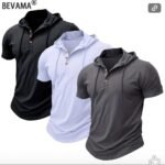 men’s short-sleeve hooded T-shirt
